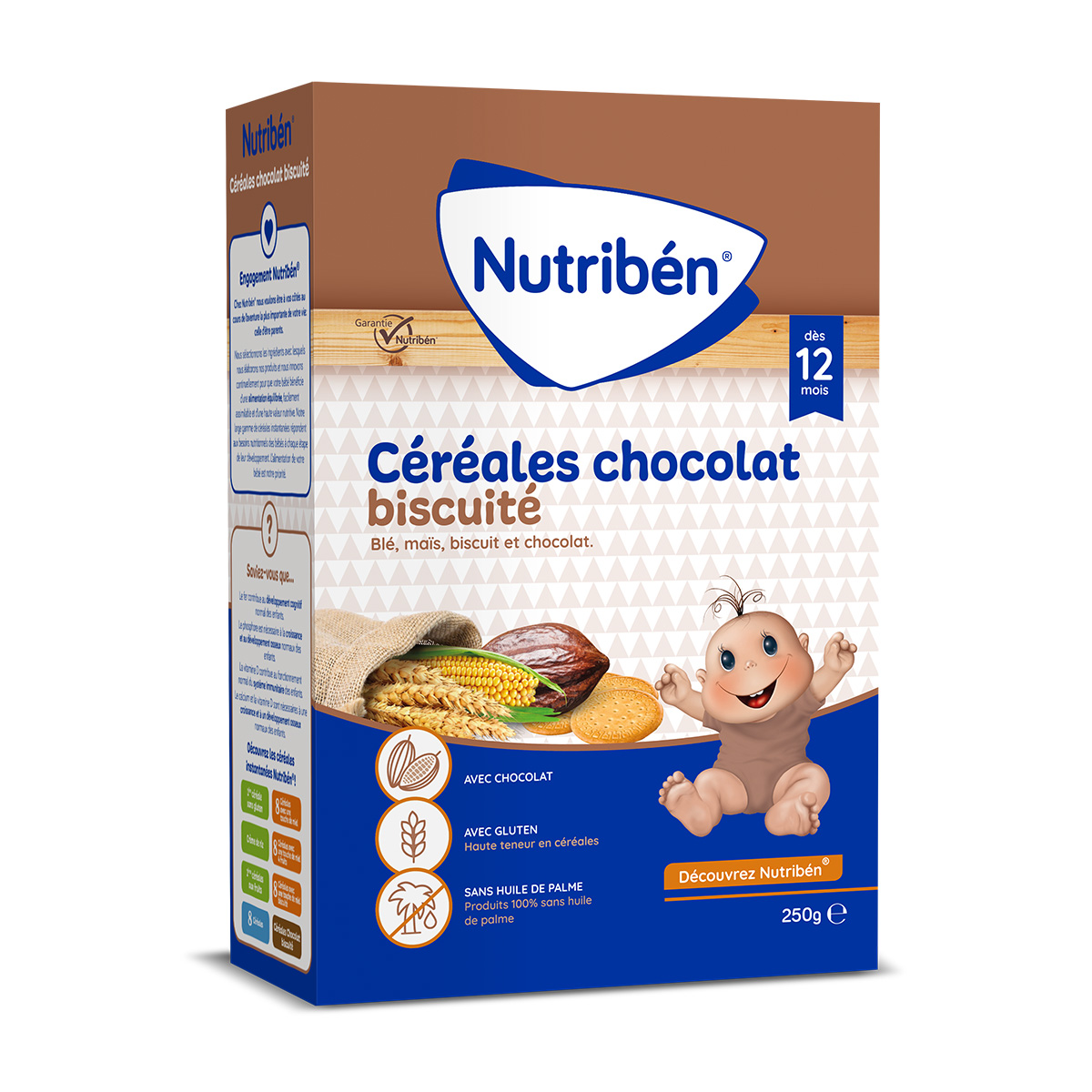 Nutriben 8 Céréales Chocolat Biscuité +12m 250g